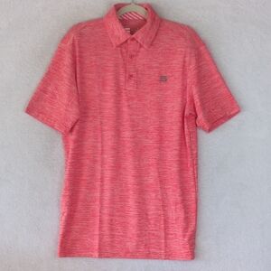 Three Sixty Six Men's Salmon‎ Pink Athletic Performance Golf Polo Size S